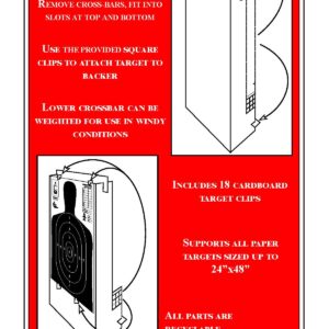 Cardboard Target Backers, Choice of Sizes from 21 x 24 to 36 x 48